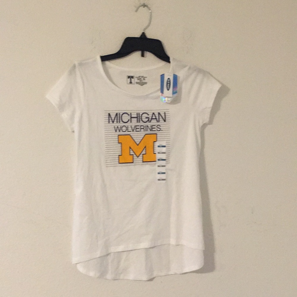Michigan wolverines girls white t shirt size xl